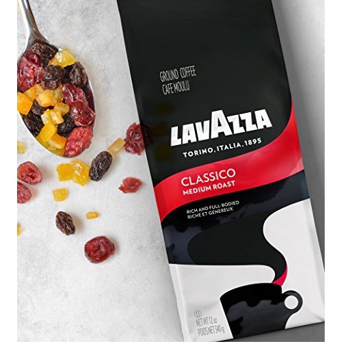 Lavazza Classico Ground Coffee Blend, Medium Roast, 12-Ounce Bag