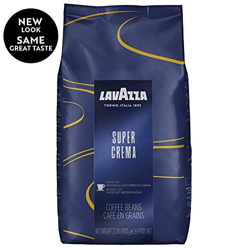 Lavazza Coffee Espresso Super Crema, Whole Beans, Pack Of 8, 8 X