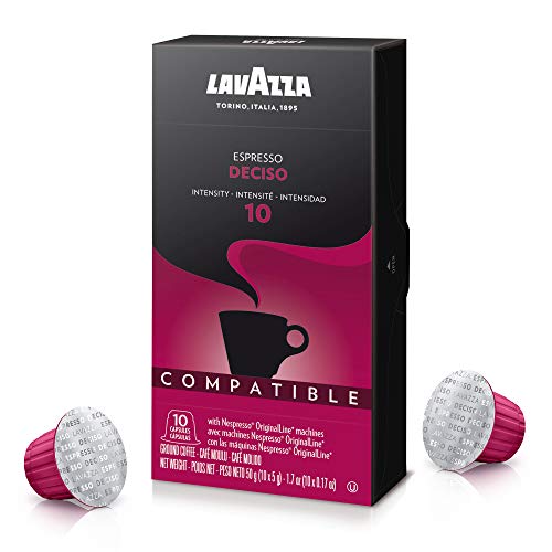 Lavazza Deciso Espresso Dark Roast Capsules Compatible With Nesp
