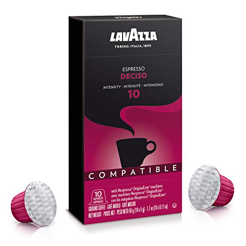 Lavazza Deciso Espresso Dark Roast Capsules Compatible With Nesp