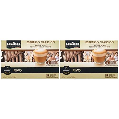 Lavazza Espresso Classico For Keurig Rivo System,2-18 Packs 36-0