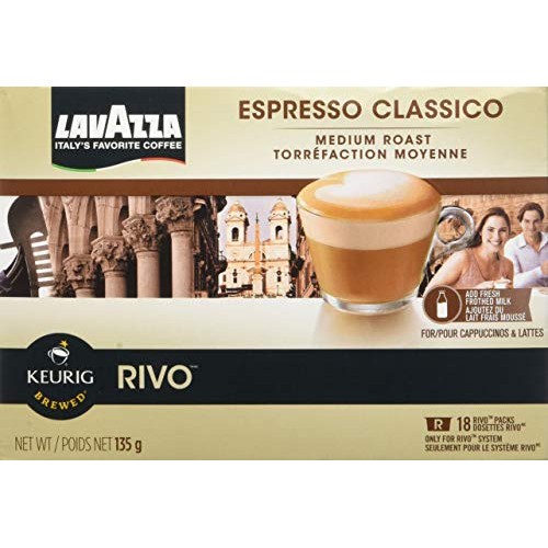 Lavazza Espresso Classico For Keurig Rivo System,2-18 Packs 36-0