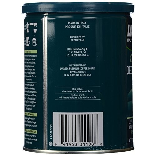 Lavazza Espresso Decaffeinated Ground Coffee, 8 Oz Lavazza Espresso Decaffeinated Ground Coffee, 8 Oz