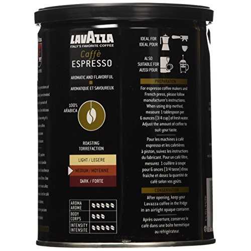 Lavazza Italian Coffee, Caffe Espresso, 100% Premium Arabica Gro