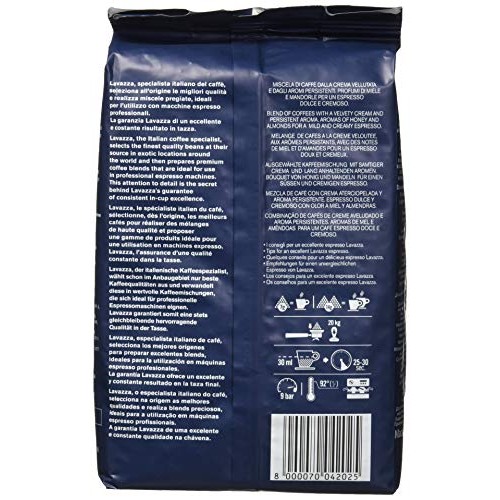 Lavazza Italian Super Crema Espresso Whole Bean Value Pack 3