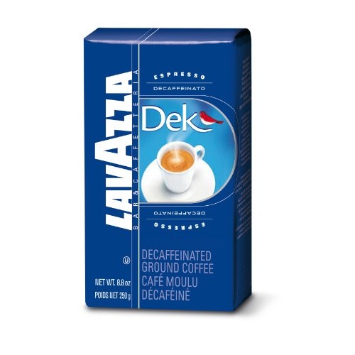 Lavazza Dek Ground Coffee Blend, Decaffeinated Dark Espresso Roa