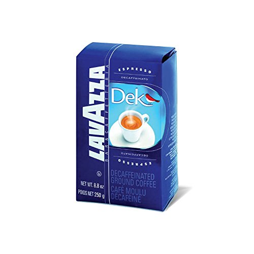 Lavazza Dek Ground Coffee Blend, Decaffeinated Dark Espresso Roa