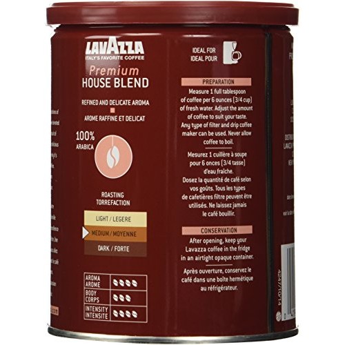 Lavazza Premium House Blend Coffee, 10-Ounce Pack Of 2
