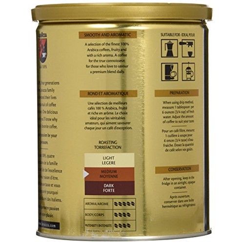 Lavazza Qualita Oro Espresso Ground Coffee, 8.8 Oz