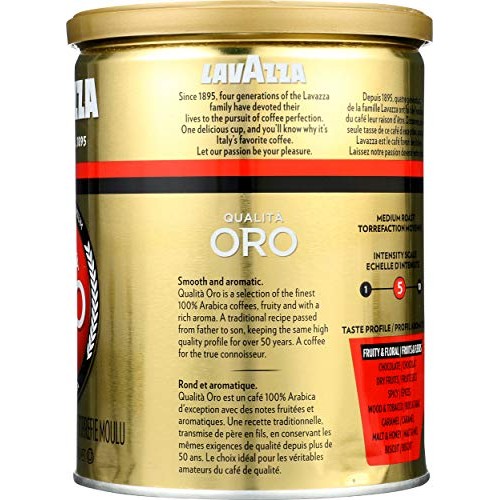 Lavazza Qualita Oro Espresso Ground Coffee, 8.8 Oz