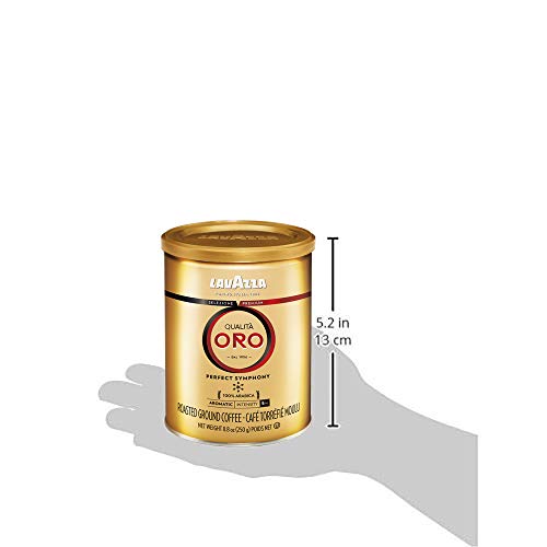 Lavazza Qualita Oro Ground Coffee Blend, Medium Roast, 8.8-Ounce