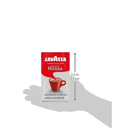 Lavazza Qualita Rossa Ground Coffee Blend, Medium Roast, 8.8-Oun