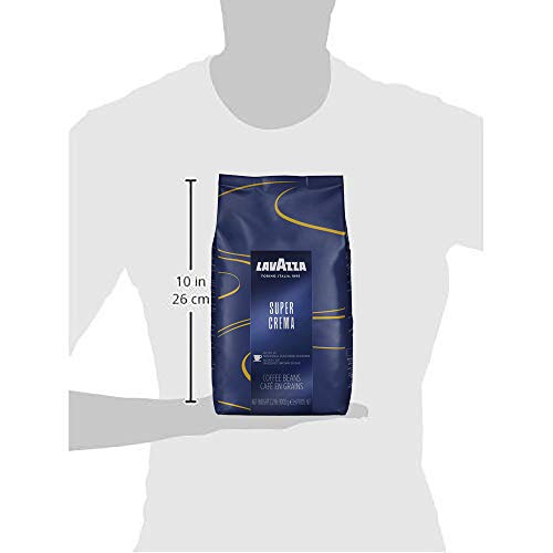 Lavazza Super Crema Whole Bean Coffee Blend, Medium Espresso Roa