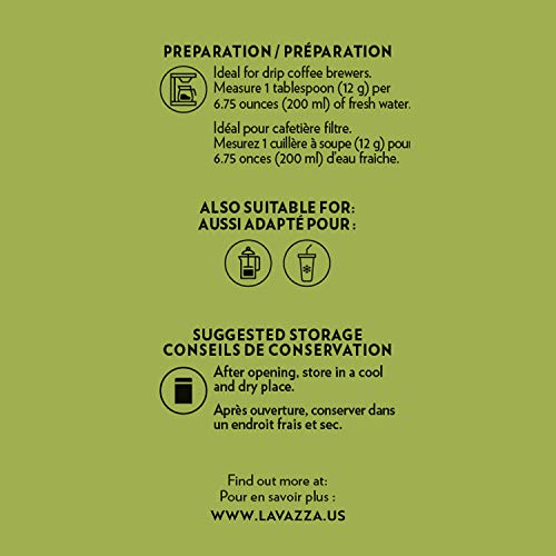 Lavazza ¡Tierra! Usda Organic Ground Coffee Premium Blend 12 Oz.