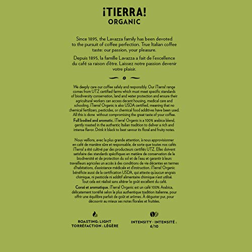 Lavazza ¡Tierra! Usda Organic Ground Coffee Premium Blend 12 Oz.