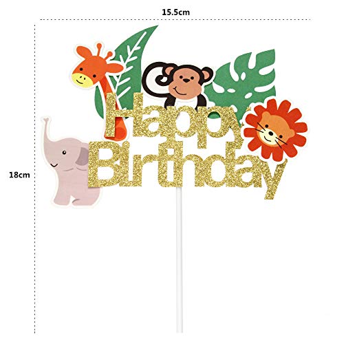 Laventy 10 Pcs Jungle Safari Animal Cake Toppers Picks Jungle An