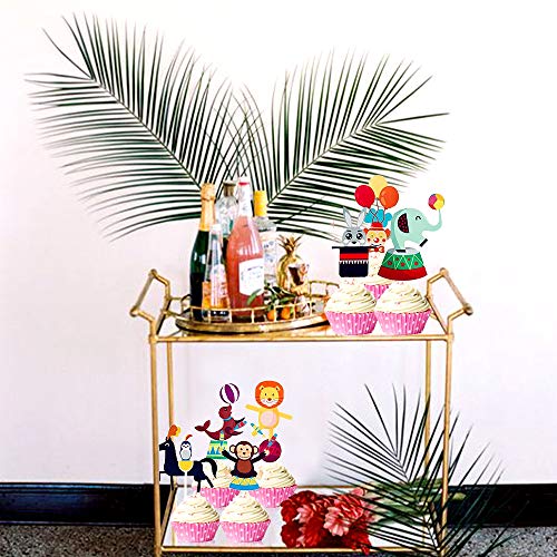 Laventy Set Of 35 Circus Cupcake Toppers Circus Cake Topper Circ