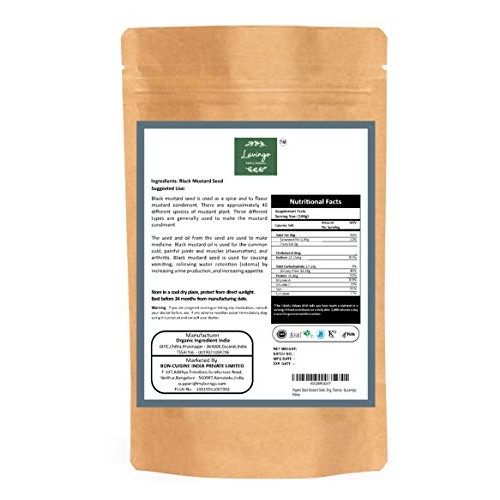 Lavingo Organically Grown Black Mustard Seeds Whole | Brassica N