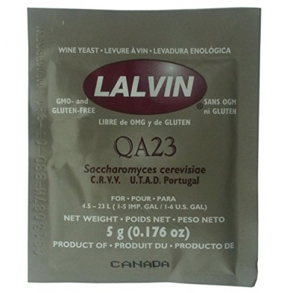 2X Lalvin Qa23 White Wine Yeast 5G Sachet 16% Homebrew Wine Maki