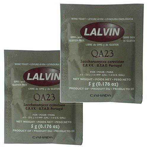 2X Lalvin Qa23 White Wine Yeast 5G Sachet 16% Homebrew Wine Maki