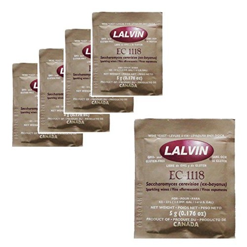 5X Lalvin Ec-1118 Champagne Yeast 5G Sachet 18% Homebrew Wine Ma