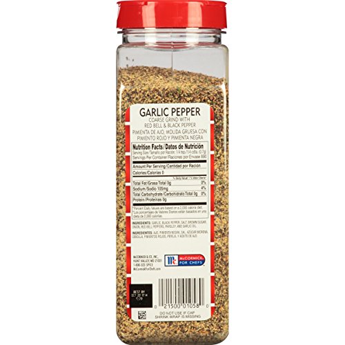 Lawrys Garlic Pepper Coarse Grind With Parsley, Culinary Spice,