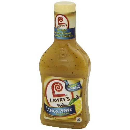 Lawrys Lemon Pepper With Lemon Marinade, 12 Fl Oz