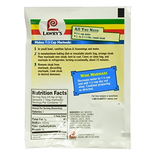 Lawrys Tenderizing Beef Marinade Seasoning 3 Pack