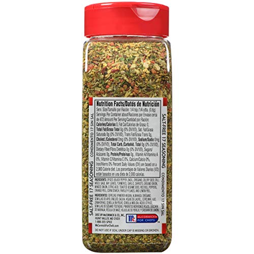 Lawrys Salt Free 17 Seasoning, 10 oz - One 10 Ounce Container o... Lawrys Salt Free 17 Seasoning, 10 oz - One 10 Ounce Container o...