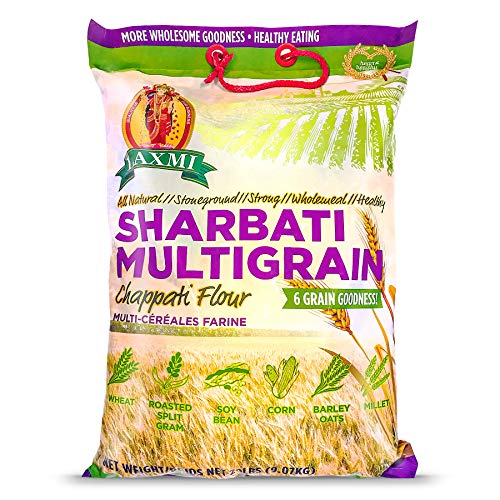 Laxmi Brand Multigrain Chappati Flour, 6 Grain Goodness, Wheat,