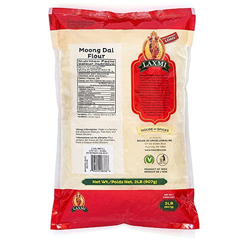 Laxmi Brand Gluten-Free Moong Flour Mung Bean Flour, 2-Lb