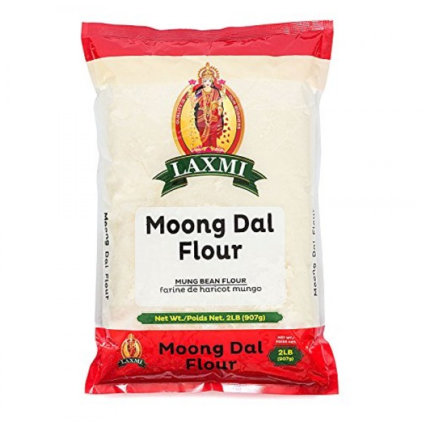 Laxmi Brand Gluten-Free Moong Flour Mung Bean Flour, 2-Lb