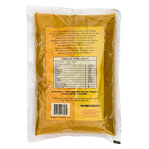 Laxmi Curry Powder, Traditional Indian Cooking Spices - 7Oz 200G