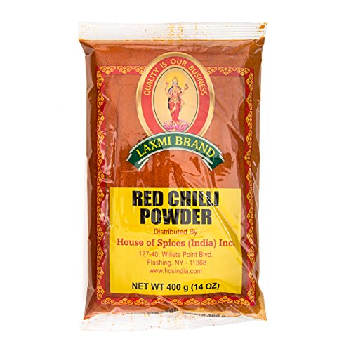 Laxmi Ground Red Chili Powder 14 Oz., Traditional Indian Cooking