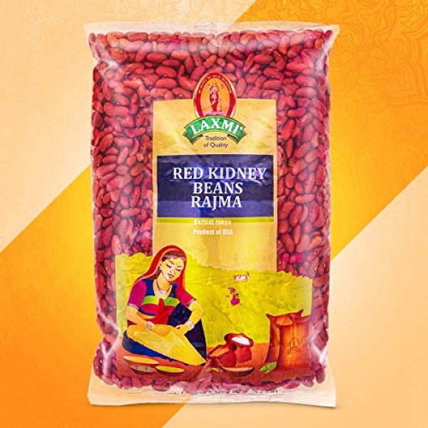 Laxmi Red Kidney Beans Rajma, Product of USA 4lbs