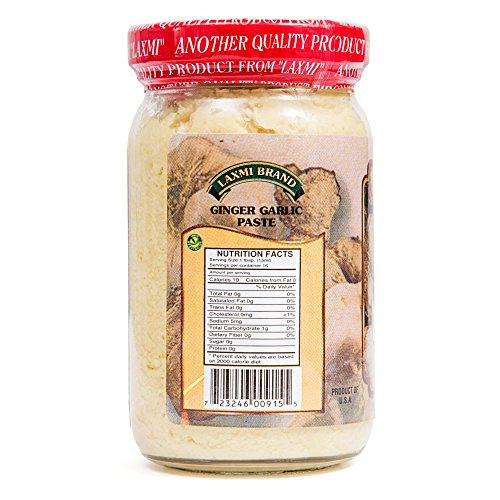 Laxmi Traditional Indian Ginger Garlic Cooking Paste, 8 Ounces