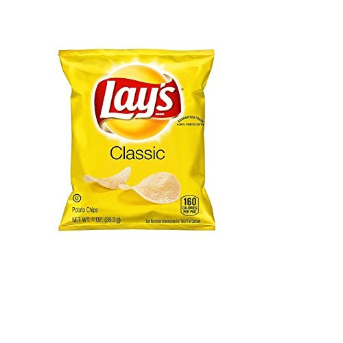 Lays Classic Potato Chips 1 Oz. Bags, 50 Ct. Pack Of 2