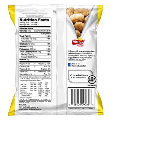 Lays Classic Potato Chips 1 Oz. Bags, 50 Ct. Pack Of 2