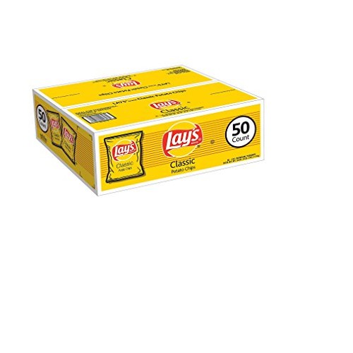 Lays Classic Potato Chips 1 Oz. Bags, 50 Ct. Pack Of 2