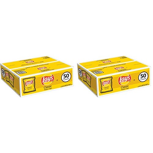 Lays Ivyybr Classic Potato Chips, 1 Ounce, 50 Count Pack Of 2