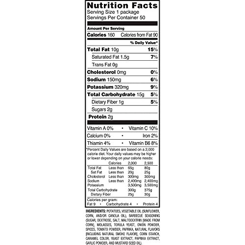 Lays Barbecue Potato Chips 1 Oz., 50 Ct.