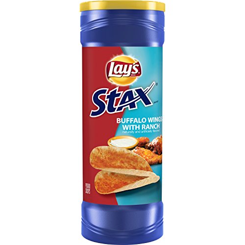 Lays Stax Buffalo Wings &Amp; Ranch Flavored Potato Crisps, 5.5 Ounce