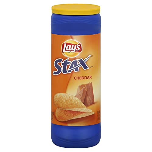 Lays Stax Cheddar Flavored Potato Crisps, 5.5 Ounce