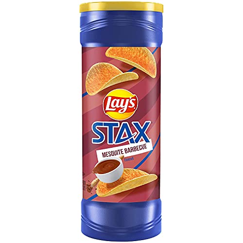 Lays Stax Mesquite Barbecue Flavored Potato Crisps, 5.5 Ounce