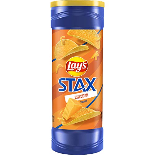 Lays Stax Potato Crisps, Cheddar, 60.5 Ounce Pack Of 11