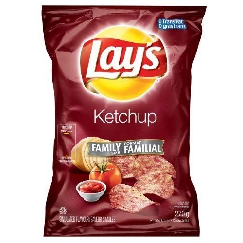 Canadian Lays Ketchup Flavour Chips [5 Large Bags] By Lays