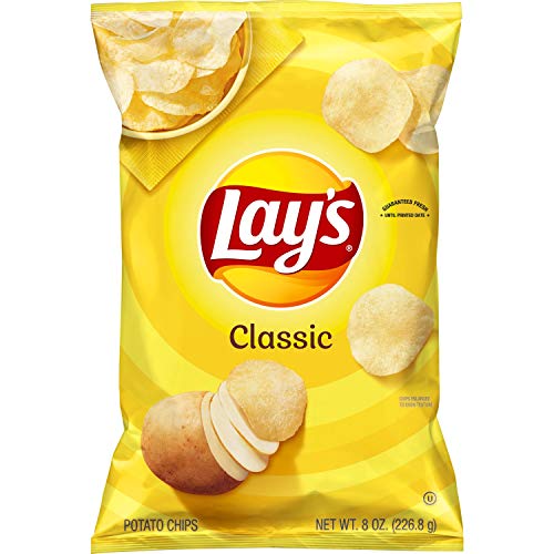 Lays Potato Chips, Classic Flavor, 8Oz Bag Packaging May Vary