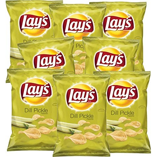 Lays Dill Pickle Flavored Potato Chips, 1.5 Ounce Bags Pack O