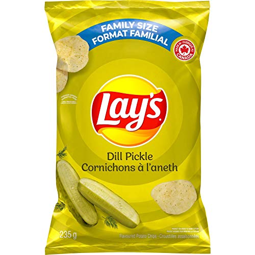 Lays Dill Pickle Flavour Potato Chips - Family Size Bag {Importe