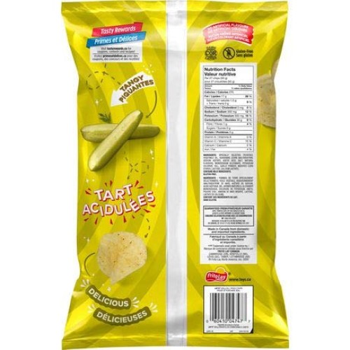 Lays Dill Pickle Flavour Potato Chips - Family Size Bag {Importe